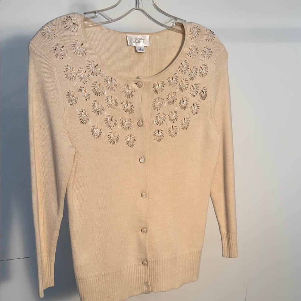 LOFT beaded sweater